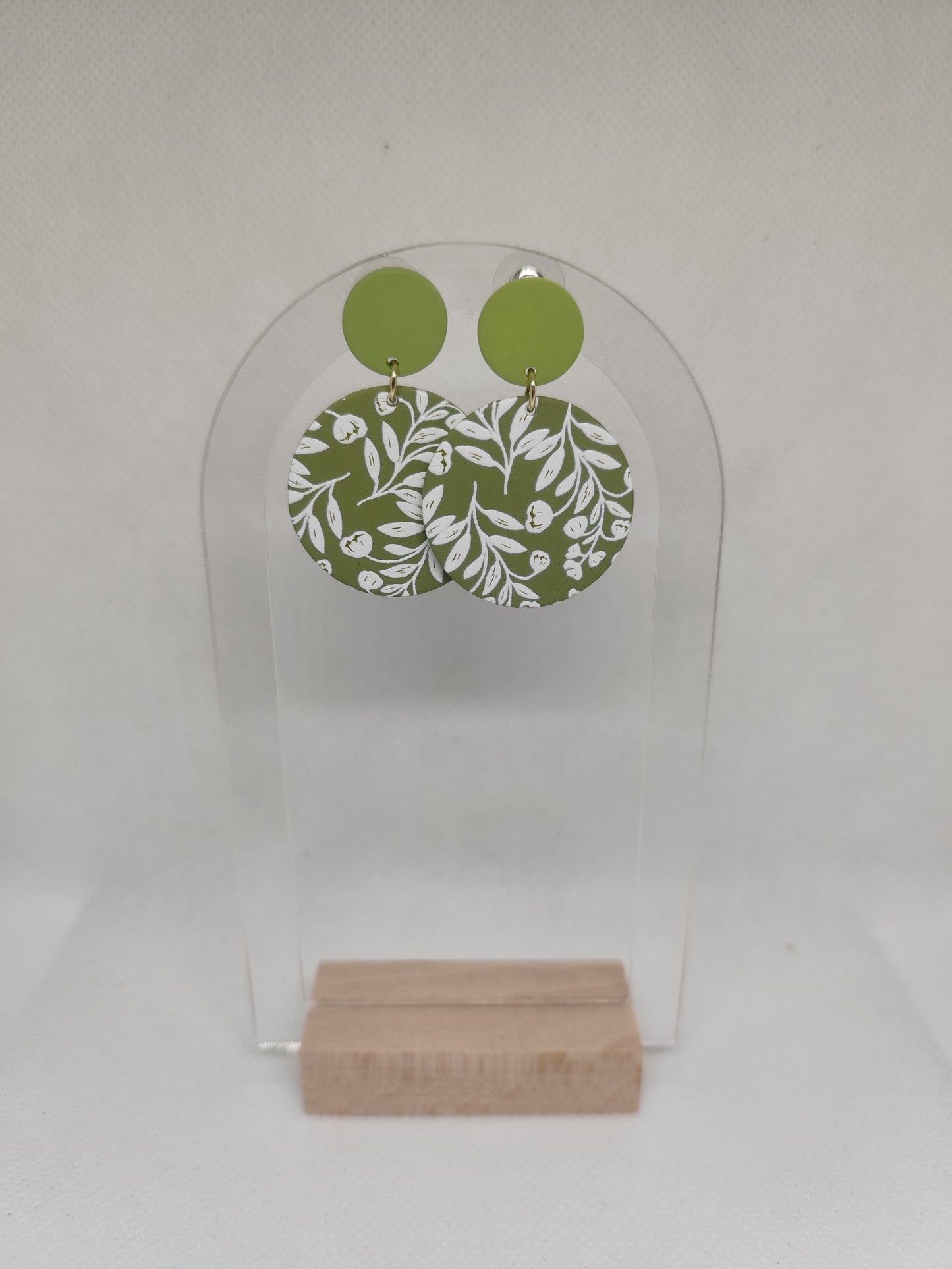 Σκουλαρίκια Olive green